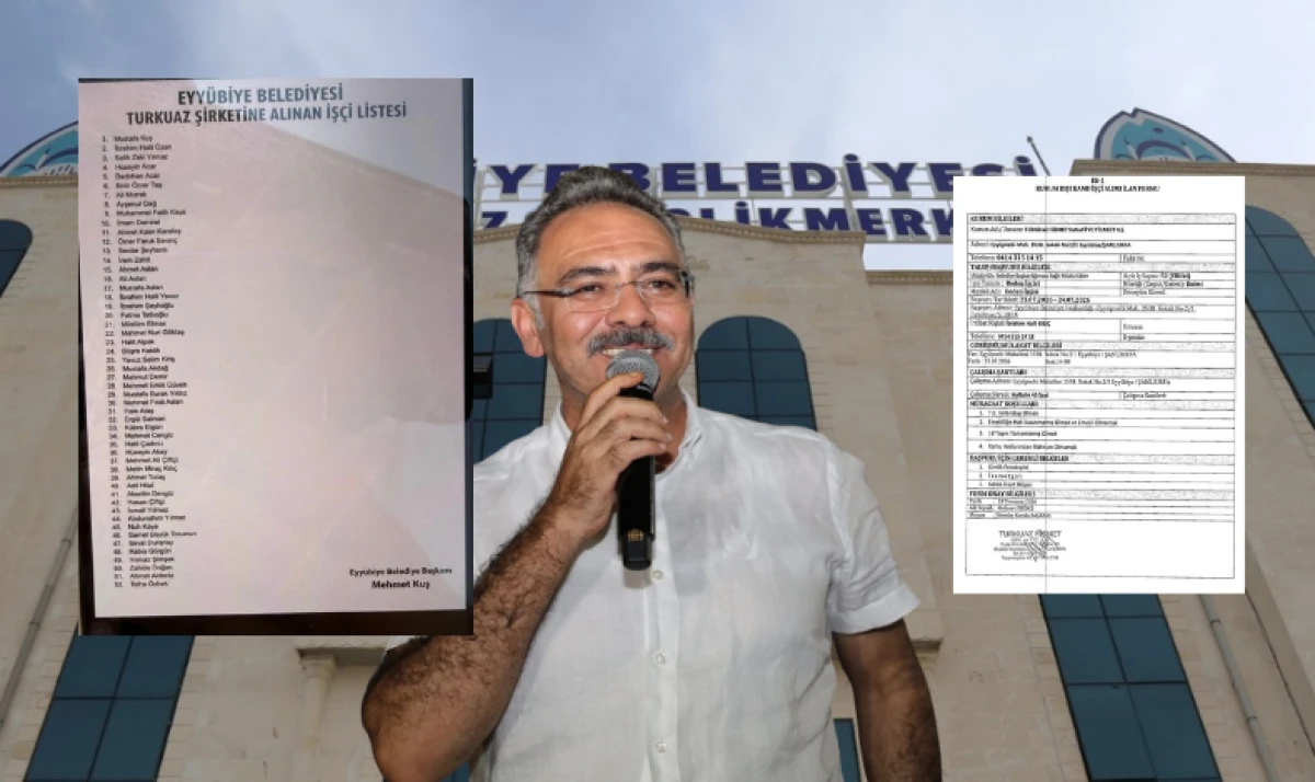 Eyy&uuml;biye Belediye Başkanı Mehmet Kuş 52 kişiyi torpille işe aldı